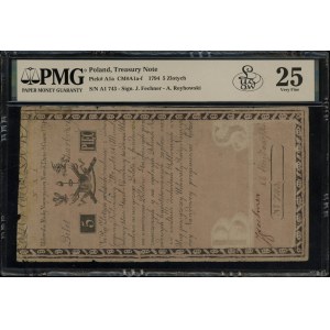 5 Polish zloty, 8.06.1794; series N.A.1, numbering 7....