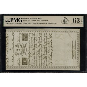 10 złotych polskich, 8.06.1794; seria D, numeracja 3227...