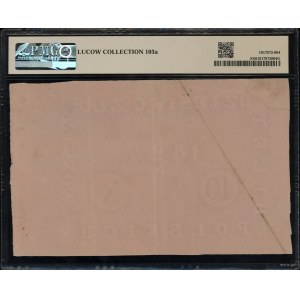 papier do druku banknotu 10 złotych polskich, 1824; egz...