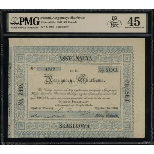 Pokladniční poukázka na 500 zl., 1831; série C, číslo...