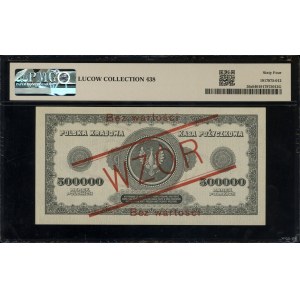 500,000 Polish marks, 30.08.1923; double-sided diagonal ...