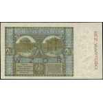 20 złotych, 1.03.1926; obustronnie czerwony poziomy nad...
