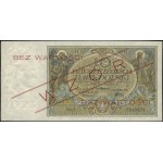 10 złotych, 20.07.1926; obustronnie czerwony ukośny nad...