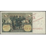 10 złotych, 20.07.1926; obustronnie czerwony ukośny nad...