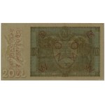 20 złotych, 1.09.1929; obustronnie czerwony ukośny nadr...