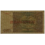 50 złotych, 15.05.1946; czerwone dwukrotne skreślenie i...