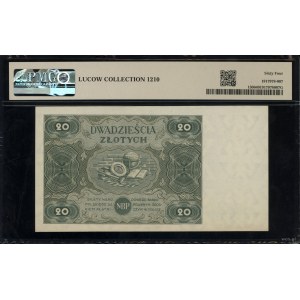 20 złotych, 15.07.1947; seria C, numeracja 0859254; Luc...