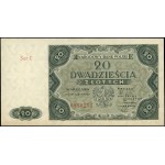 20 złotych, 15.07.1947; seria C, numeracja 0859254; Luc...