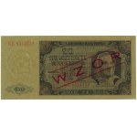 20 złotych, 1.07.1948; czerwony ukośny nadruk “WZÓR” ty...