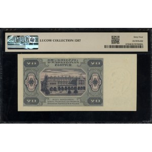 20 złotych, 1.07.1948; seria D, numeracja 7510832; Luco...