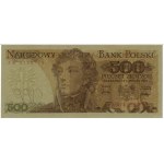 500 złotych, 15.06.1976; bardzo rzadka seria AW, numera...