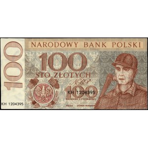 100 złotych, 2.01.1965; seria KH, numeracja 1204395, pr...