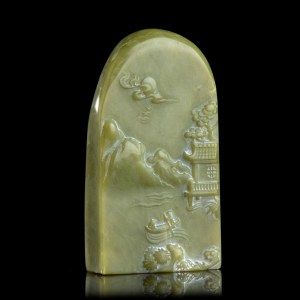 A GREEN JADE RELIEF