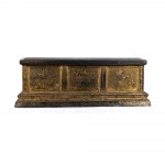 CASSAPANCA IN LEGNO LACCATO E DORATO