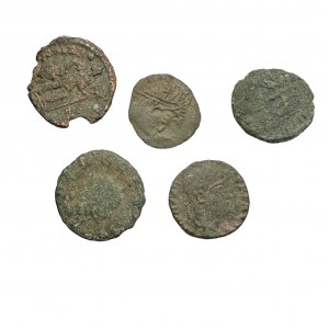 Roman empire Lot 5 coins Reduced antoninianus Claudius II Gothicus