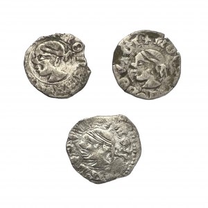 Hungary 1 Denár ND 1373-82 LOUIS I.(LAJOS) , coin SARACENUS denar Lot 3 coins