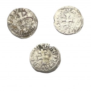 Hungary 1 Denár ND 1373-82 LOUIS I.(LAJOS) , coin SARACENUS denar Lot 3 coins