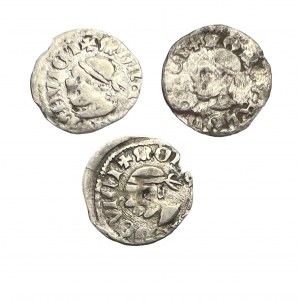 Hungary 1 Denár ND 1373-82 LOUIS I.(LAJOS) , coin SARACENUS denar Lot 3 coins