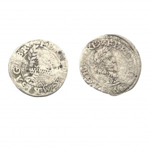 Bohemia Kingdom of, 1 Kreuzer FERDINAND II. 1624,5 Brünn Lot 2 coins