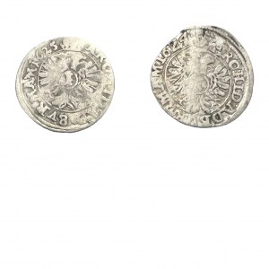 Bohemia Kingdom of, 1 Kreuzer FERDINAND II. 1624,5 Brünn Lot 2 coins