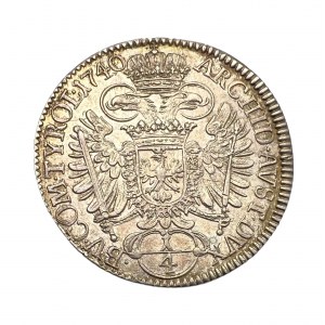 Austria 1/4 Thaler 1740 CHARLES VI. Hall