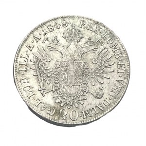 Austria 20 Kreuzer 1848 A FERDINAND I. Vienna