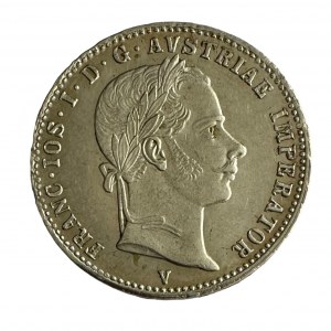 Austria ¼ Gulden 1860 E FRANZ JOSEPH I. Mint Venice