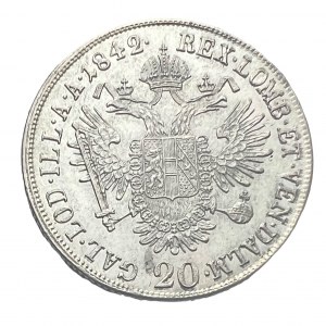 Austria 20 Kreuzer 1842 A FERDINAND I. Vienna