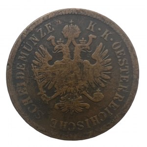 Autriche 4 Kreuzer 1861 E FRANZ JOSEPH I. Karlsburg
