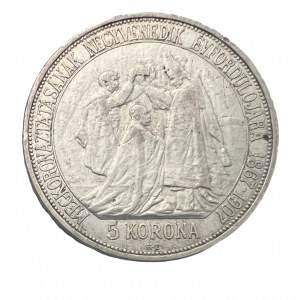 Hungary 5 Korona 1907 FRANZ JOSEPH I. K.B. 40 th Anniversary of CORONATION