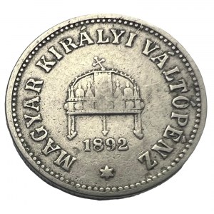 Hungary 10 Fillér 1892 K.B.FRANZ JOSEPH I. Kremnica RR!