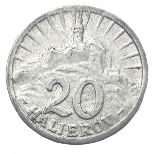 Slovak rep. WWII. 20 Halierov 1942 Alu