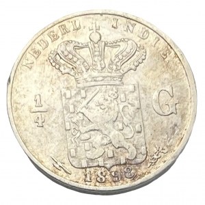 Indonesie 1/4 Gulden 1898 WILHELMINA Utrecht
