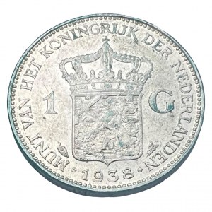 Netherlands 1 Gulden 1938 Wilhelmina Utrecht
