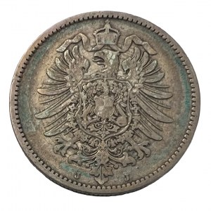 Deutches Reich 1 Mark 1875 J large shield