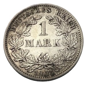 Deutches Reich 1 Mark 1905 E small shield