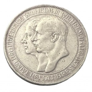 Deutches Reich 3 Mark 1911 A University WROCLAW