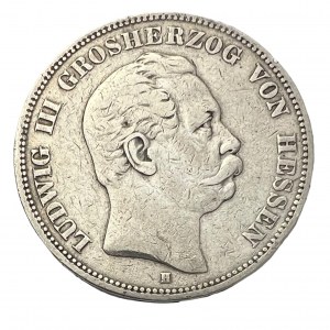 Deutches Reich 5 Mark 1876 H Koenig von Hessen LUDWIG III.