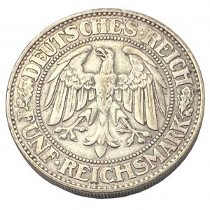 Weimar republic 5 Reichsmark 1931 F Oak