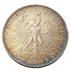 Frankfurt 1 Vereinsthaler 1864 Free imperial city of Frankfurt