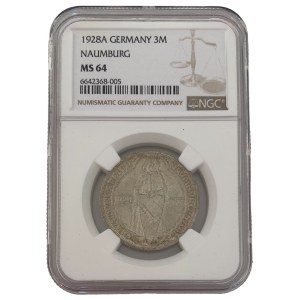 Weimar rep. 3 Mark 1928 A 900 th Anniversary of the founding of NAUMBURG