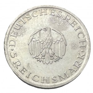 Weimar rep. 5 Mark 1929 A GOTTHOLD LESSING 200 th Anniversary
