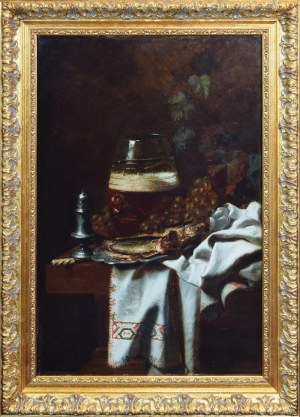 Jerzy Andrzej MNISZECH (1823-1905), Martwa natura z winogronami, 1876