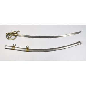 Officer's saber of the French light cavalry, AN XI, in scabbard