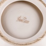 Mirostowickie Zakłady Ceramiczne, navrhol Józef Wrzesień, popolník a váza N005 - žlto-čierna, 60. roky 20. storočia.