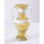 Vetreria Tarnowiec, Vaso Amphora giallo-verde, anni '70/'80.
