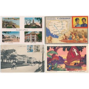 VIETNAM - 42 db főleg régi képeslap / 42 mostly pre-9150 postcards from Indochina