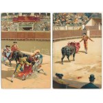 Bikaviadal 28 különféle régi lap sok színessel közte 2 Stengel / Bull fight, 28 old postcards with a lot of coloured...