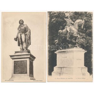 20 db RÉGI francia képeslap vegyes minőségben: híres emberek szobrai / 20 pre-1945 French postcards in mixed quality...