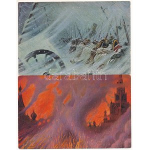 NAPOLEON - 13 db régi képeslap lithokkal / 13 pre-1945 postcards with some lithos